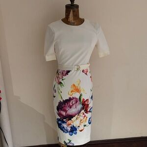 Ted Baker White Floral Dress